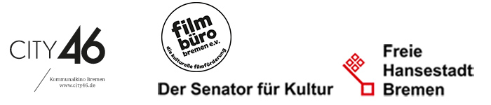 Logos vom Kommunalkino City 46, Filmbüro Bremen, Senator für Kultur Bremen